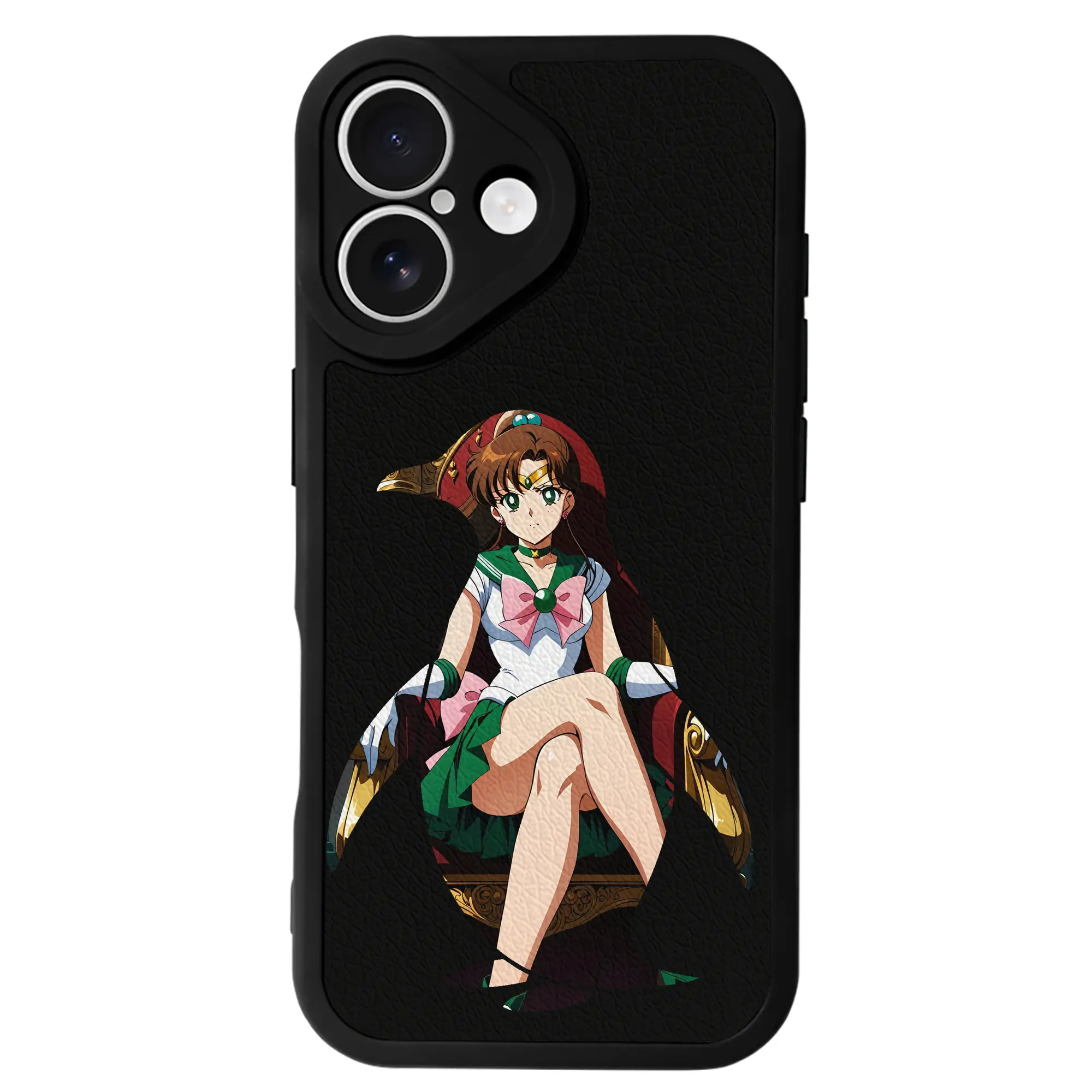 美少女戦士セーラームーン グッズ 木野 まこと - IPhone 16シリーズ対応 ・ シリコンスマホケース ・ レザー調 ・ 高精度フィット ・ 耐衝撃 ・ ワイヤレス充電対応 ・ 精密カット